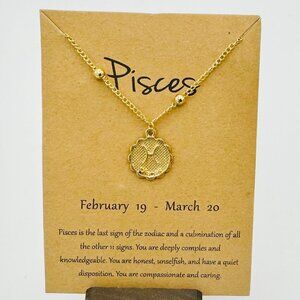 Gold Pisces Necklace - NWT